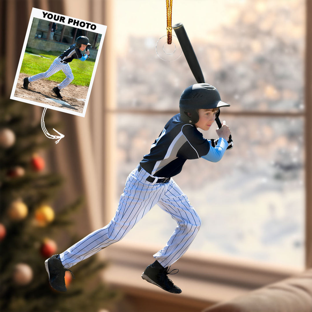 Batter Up Champions - Personalized Photo Mica Ornament - Christmas Gift For Baseball Players, Baseball Lovers
