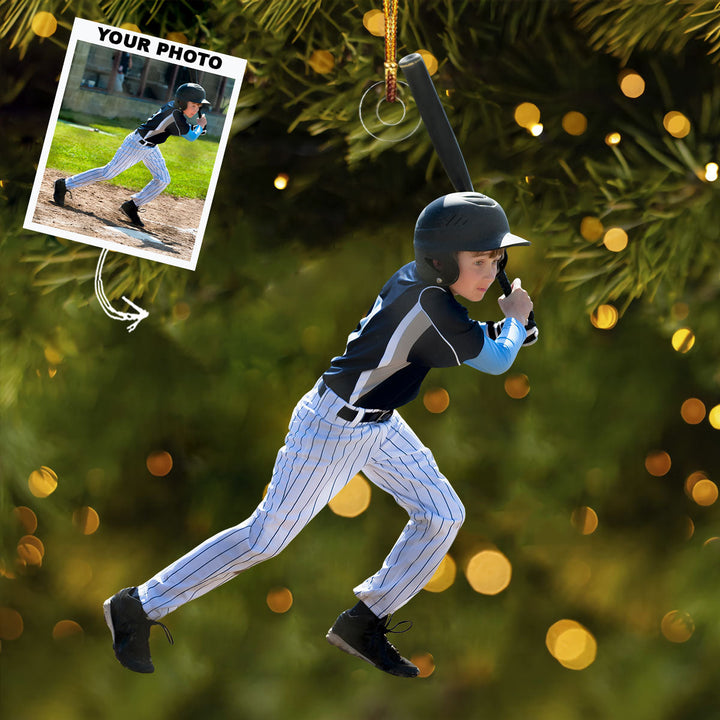 Batter Up Champions - Personalized Photo Mica Ornament - Christmas Gift For Baseball Players, Baseball Lovers