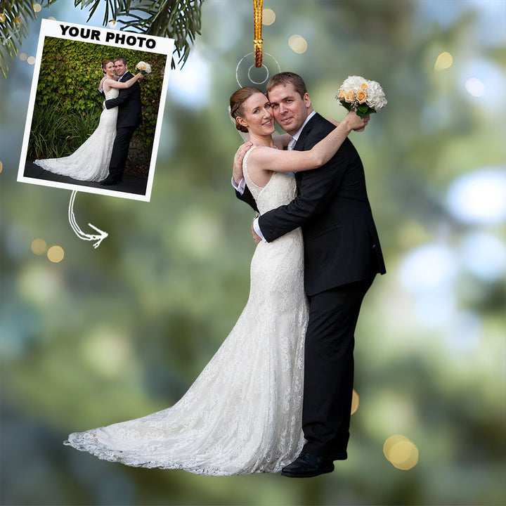 I Still Remeber The Day We Married - Personalized Photo Mica Ornament - Gift For Couple, Family Members