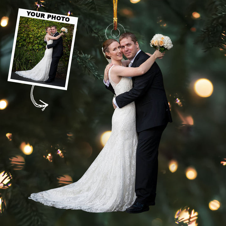 I Still Remeber The Day We Married - Personalized Photo Mica Ornament - Gift For Couple, Family Members