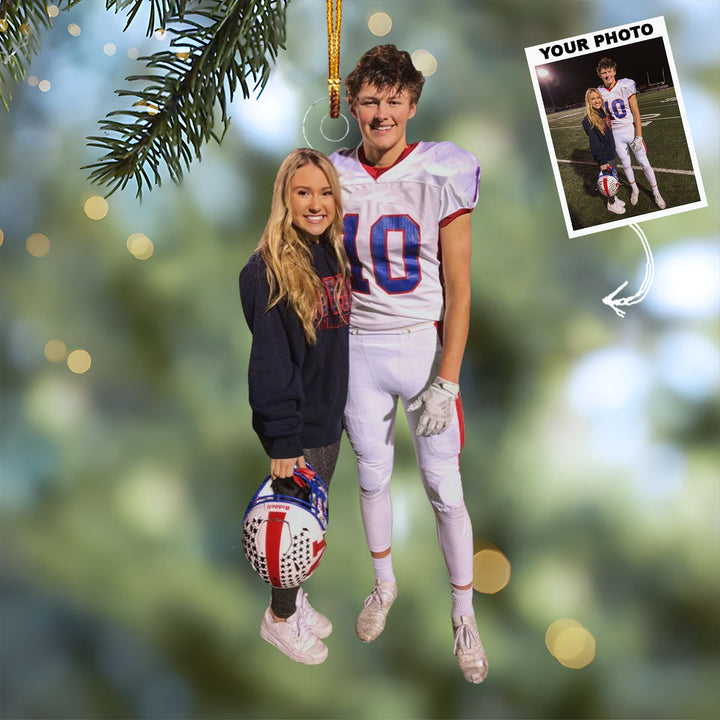 Team Support - Personalized Photo Mica Ornament - Gift For Couple, Family Members