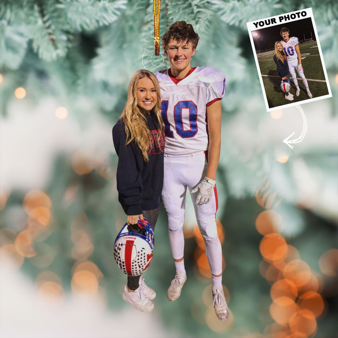 Team Support - Personalized Photo Mica Ornament - Gift For Couple, Family Members