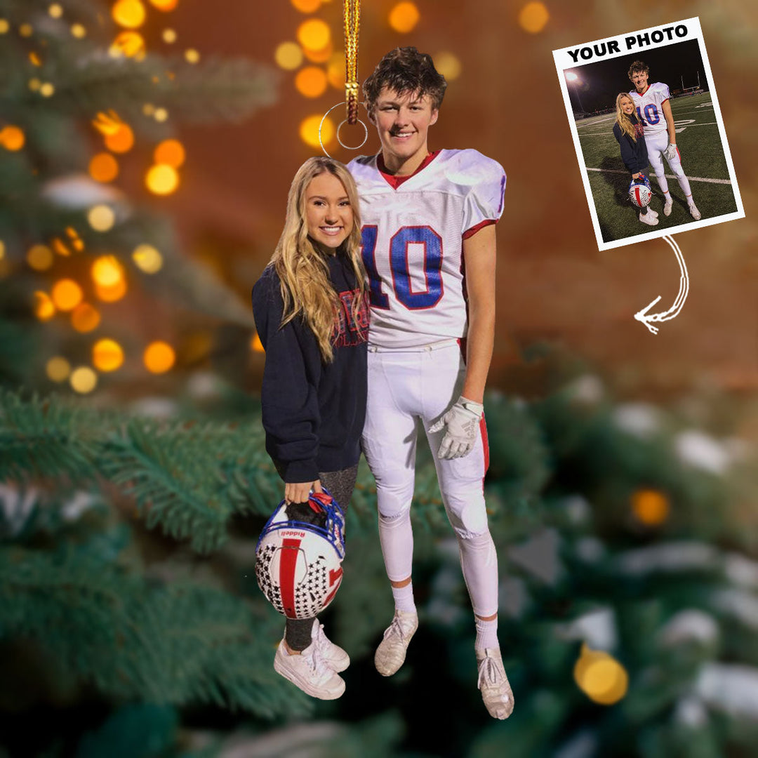 Team Support - Personalized Photo Mica Ornament - Gift For Couple, Family Members