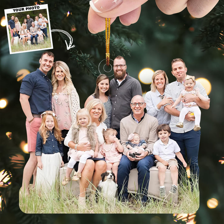 Our Blessed - Personalized Photo Mica Ornament - Gift For Family, Family Members