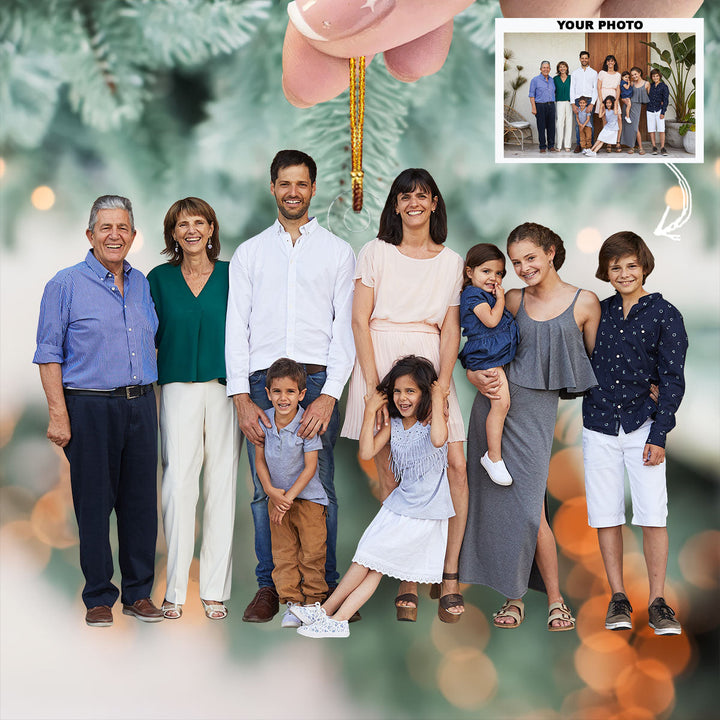 Outdoor Gather - Personalized Photo Mica Ornament - Gift For Family, Family Members