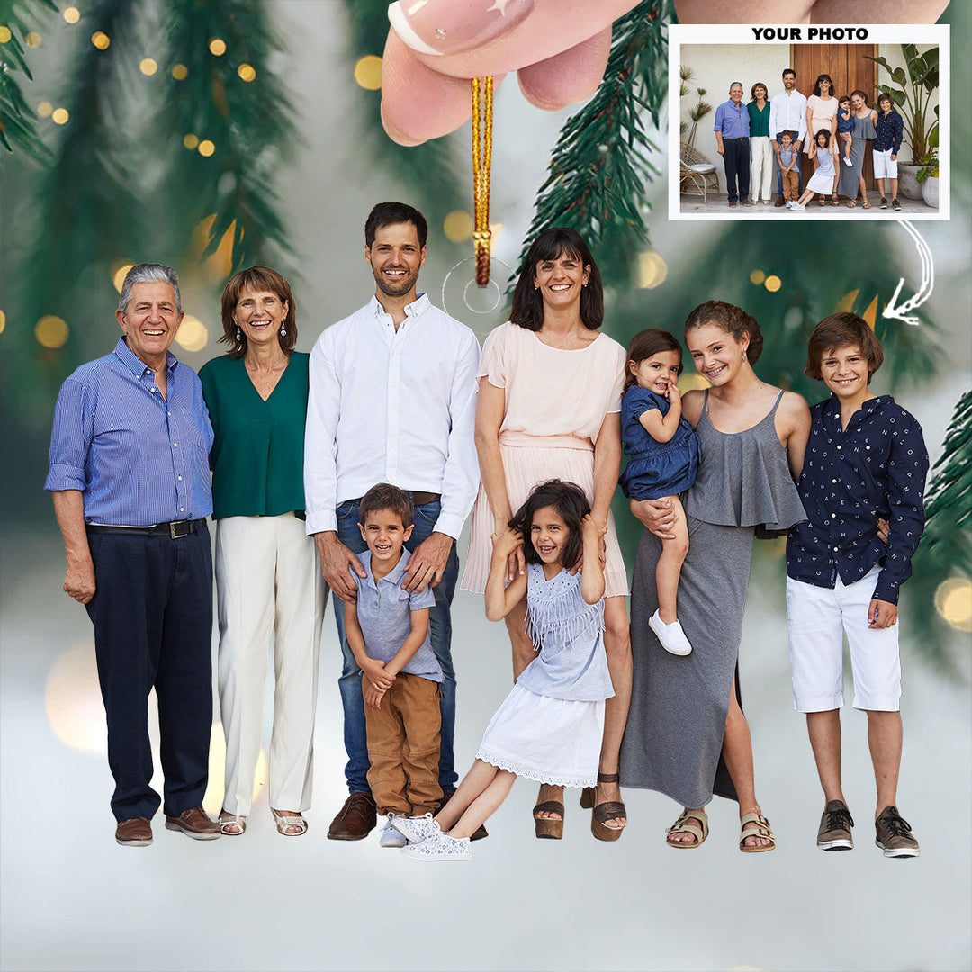 Outdoor Gather - Personalized Photo Mica Ornament - Gift For Family, Family Members