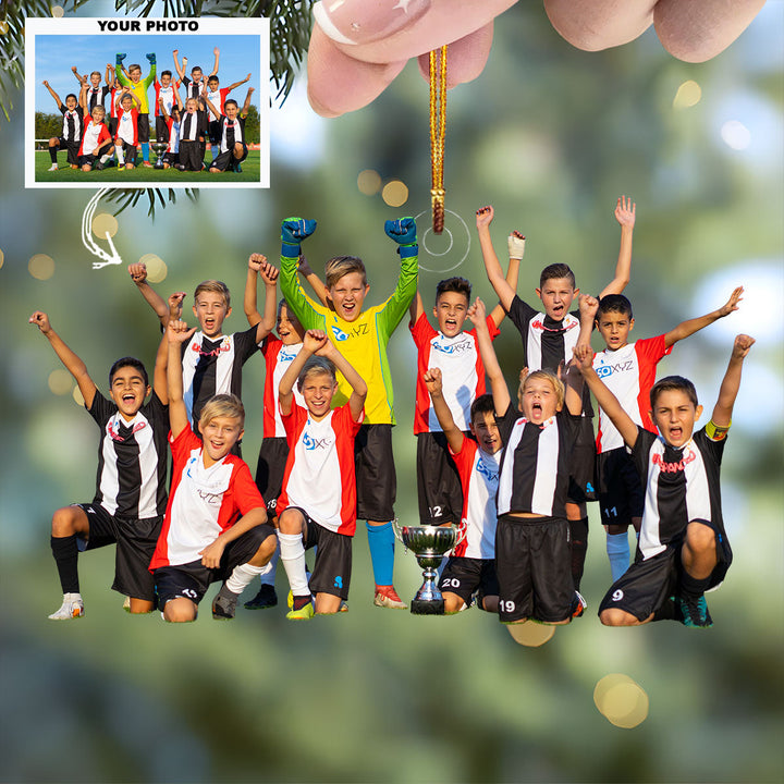 Champion United - Personalized Photo Mica Ornament - Christmas Gift For Football Players, Football Lovers