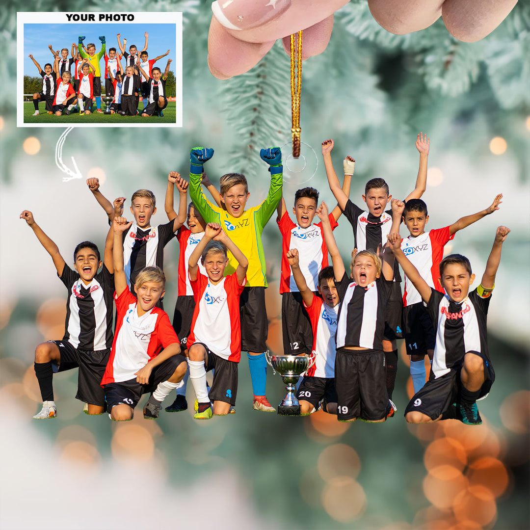 Champion United - Personalized Photo Mica Ornament - Christmas Gift For Football Players, Football Lovers