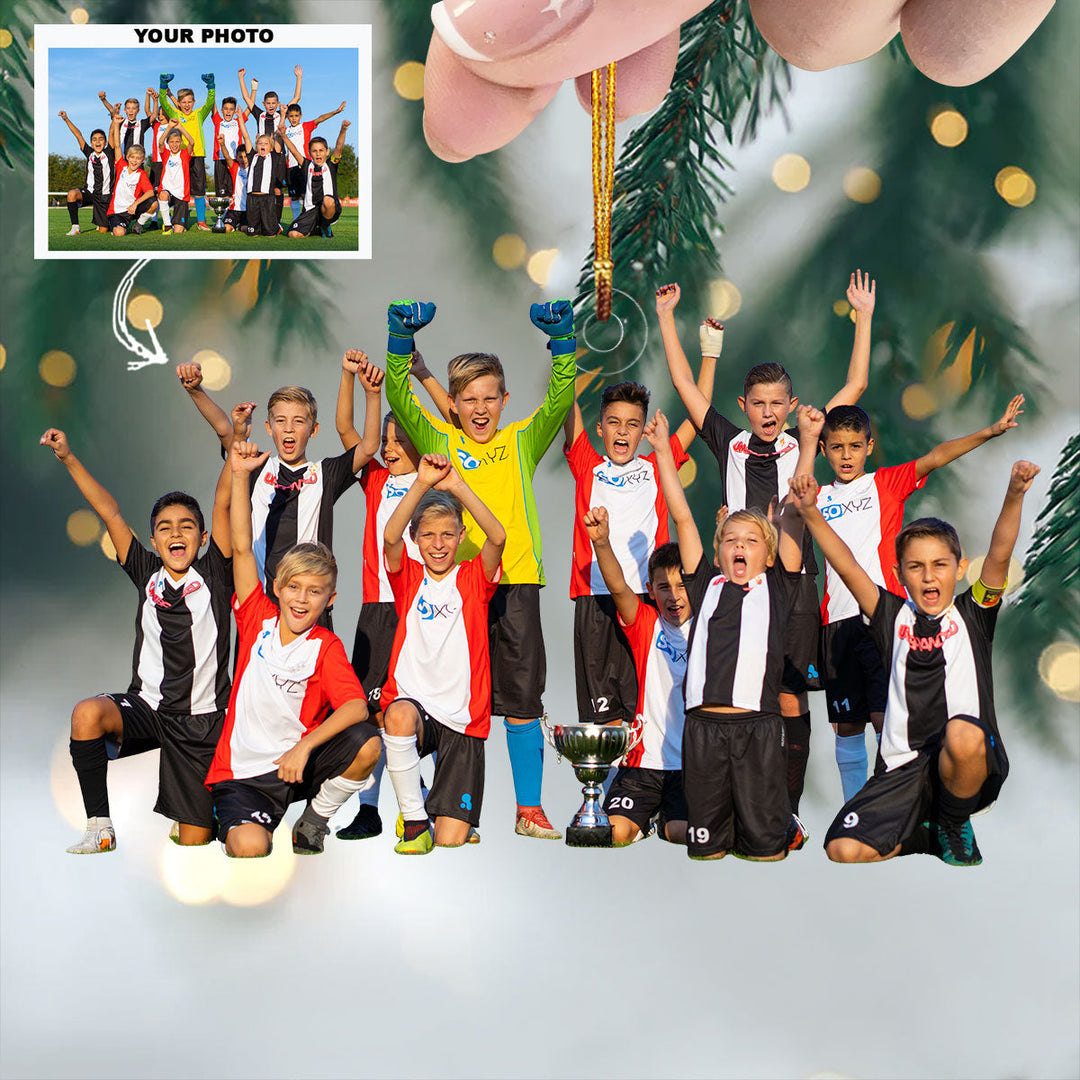 Champion United - Personalized Photo Mica Ornament - Christmas Gift For Football Players, Football Lovers
