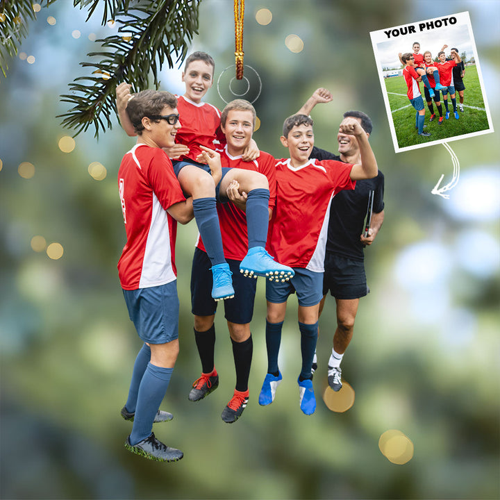 The Goal Getters - Personalized Photo Mica Ornament - Christmas Gift For Football Players, Football Lovers
