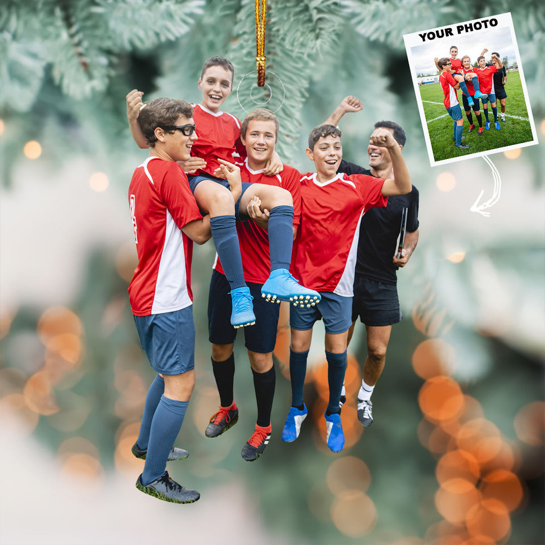 The Goal Getters - Personalized Photo Mica Ornament - Christmas Gift For Football Players, Football Lovers