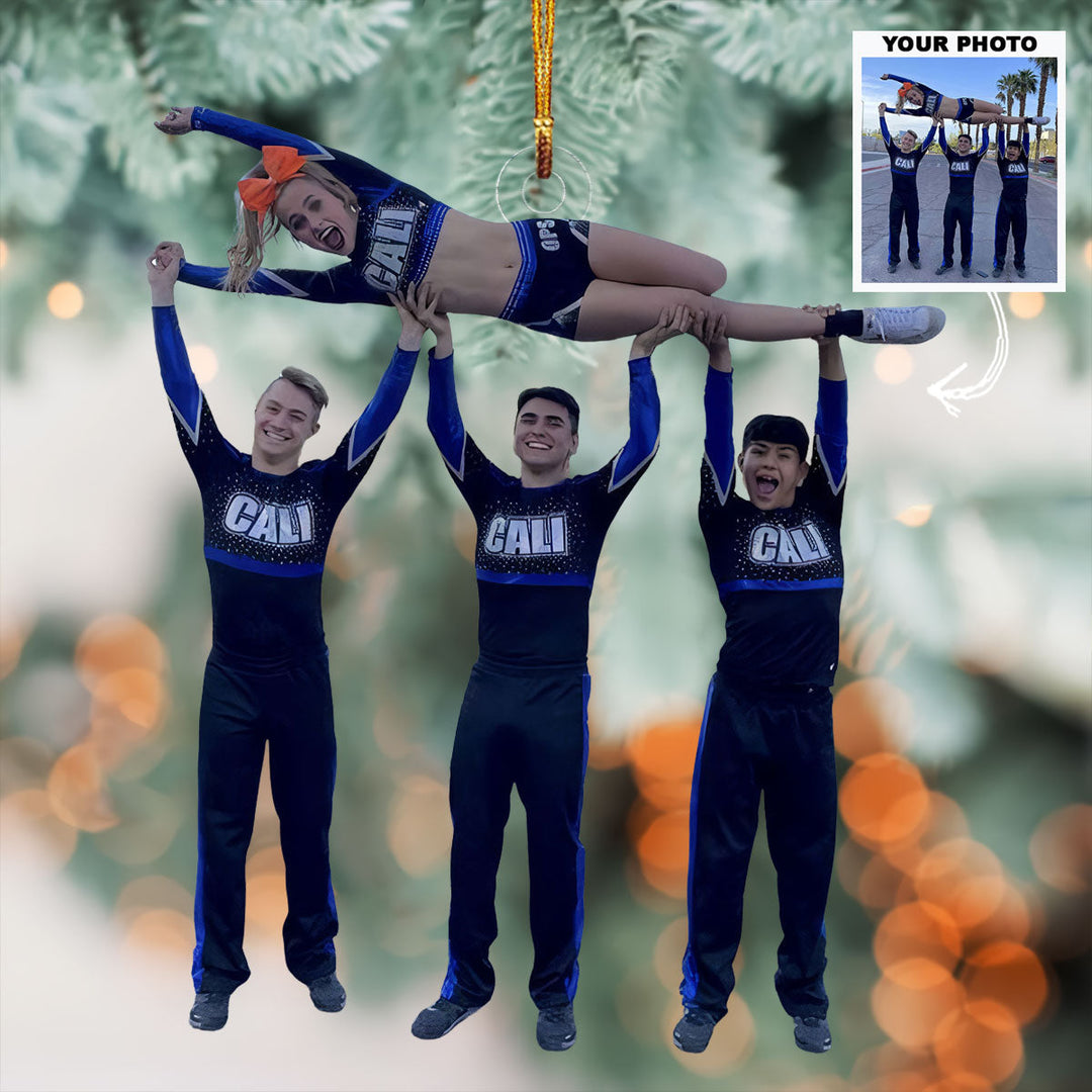 Lifting Spirit - Personalized Photo Mica Ornament - Gift For Besties, Friends