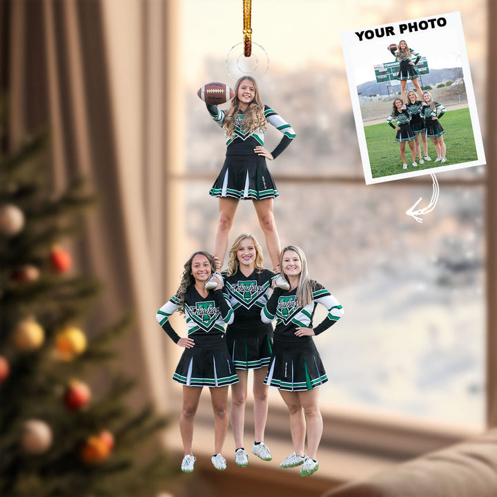 Power Pyramid - Personalized Photo Mica Ornament - Gift For Besties, Friends