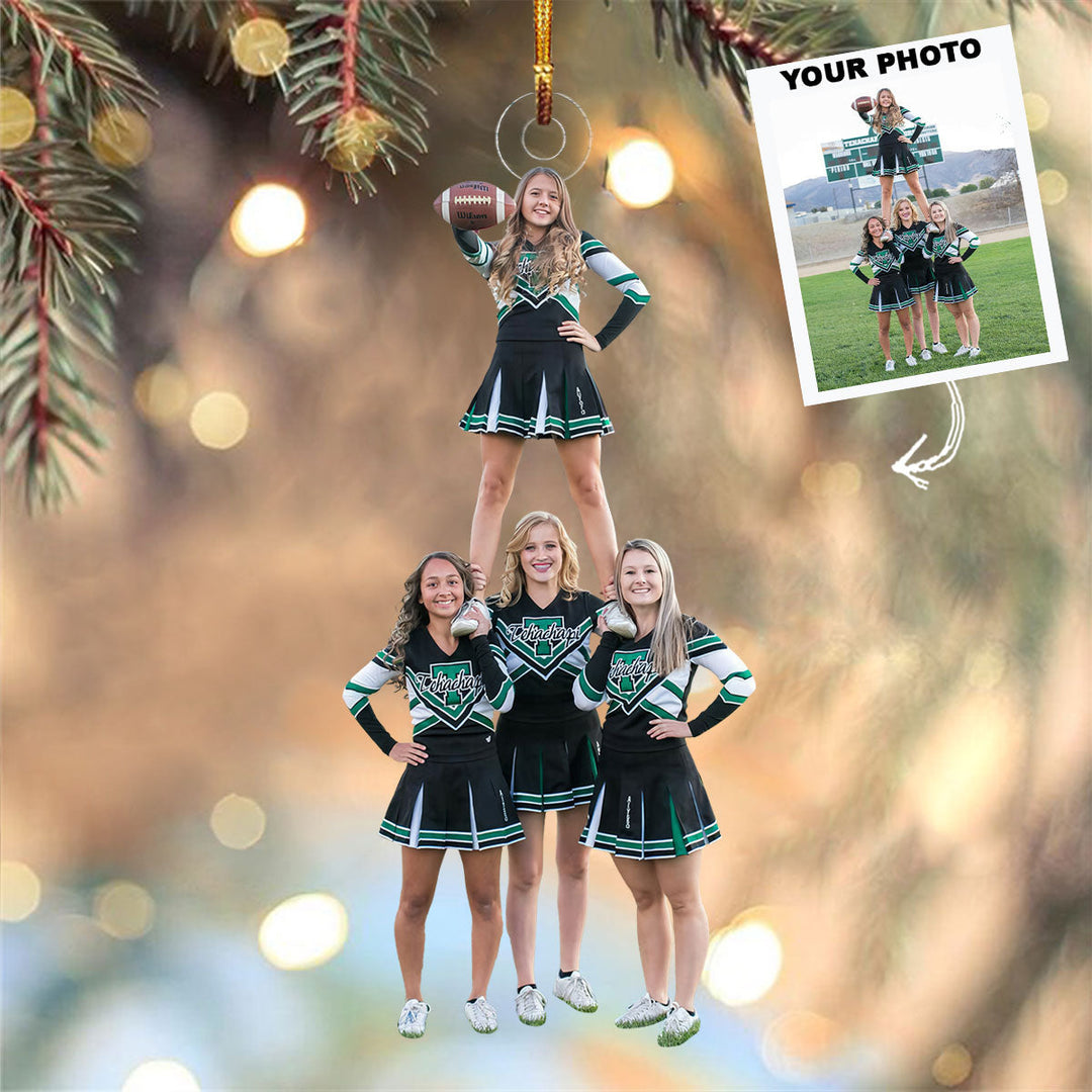 Power Pyramid - Personalized Photo Mica Ornament - Gift For Besties, Friends
