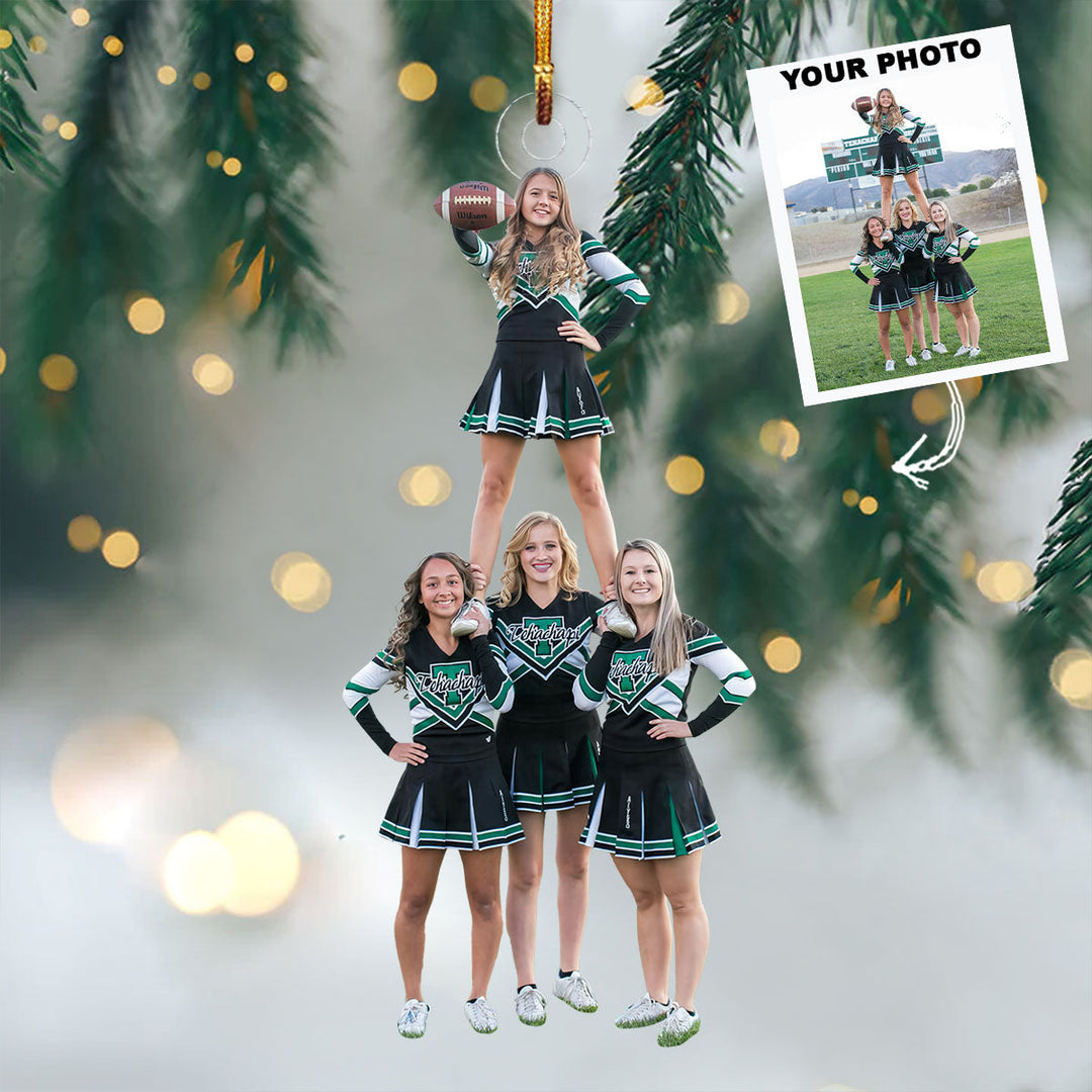 Power Pyramid - Personalized Photo Mica Ornament - Gift For Besties, Friends