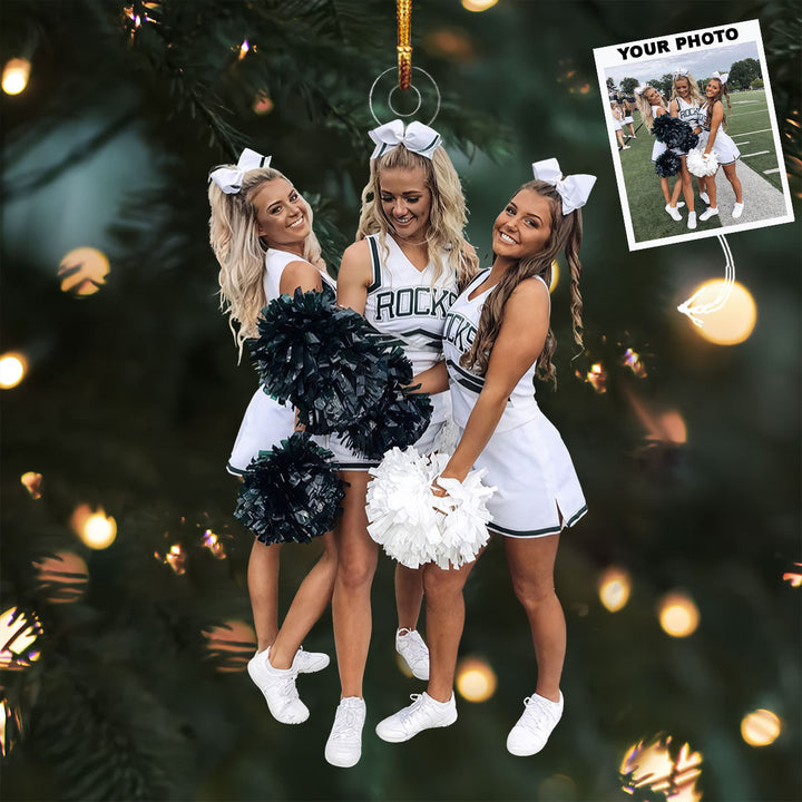 Rocky Cheers - Personalized Photo Mica Ornament - Gift For Besties, Friends