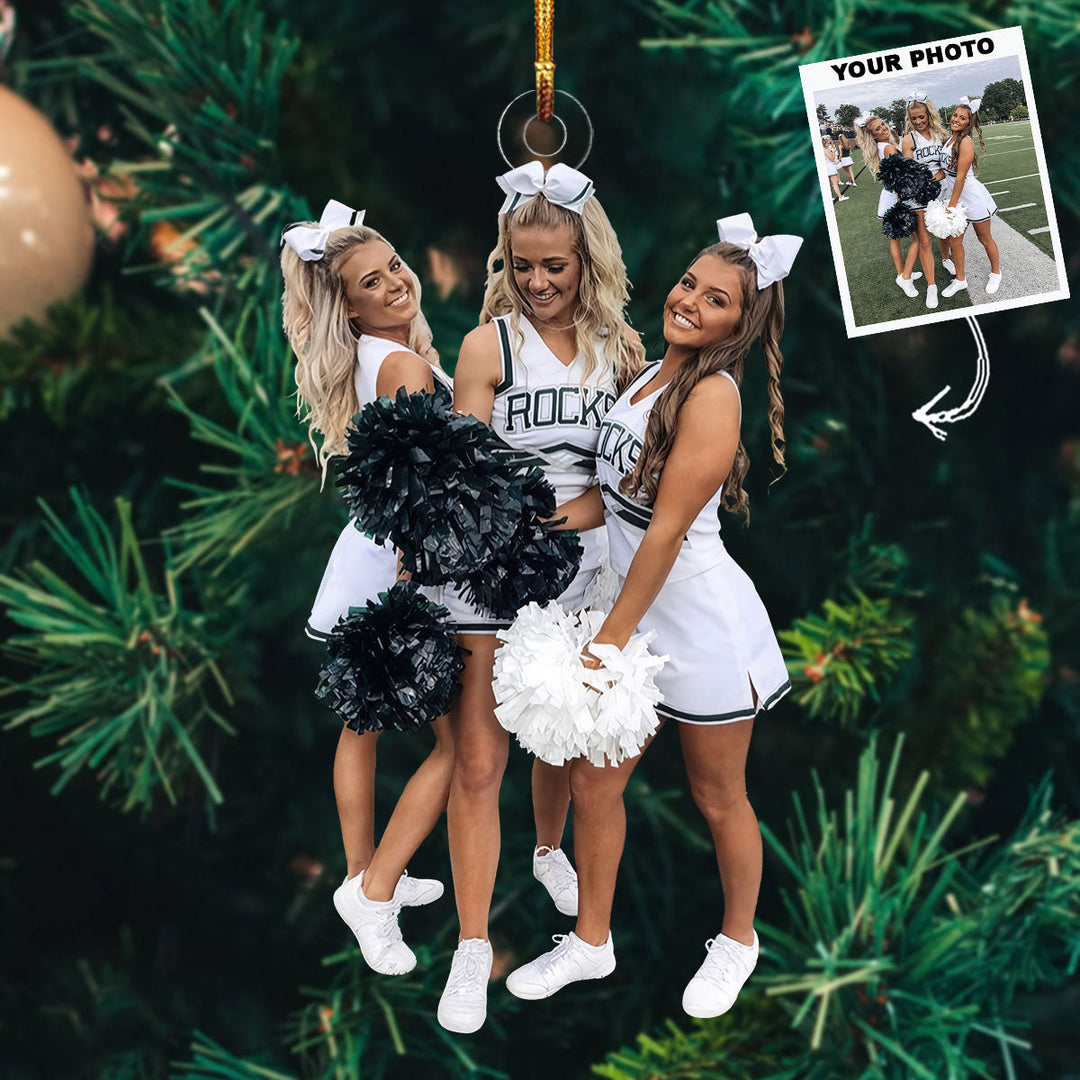 Rocky Cheers - Personalized Photo Mica Ornament - Gift For Besties, Friends