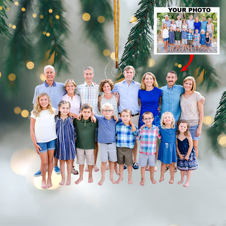 The Ones We Love - Personalized Photo Mica Ornament - Christmas Gift For Family Members