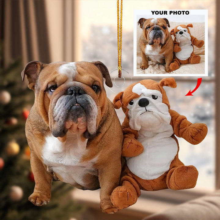 Bulky Twins - Personalized Photo Mica Ornament - Gift For Dog Lovers, Pet Lovers, Dog Mom, Dog Dad