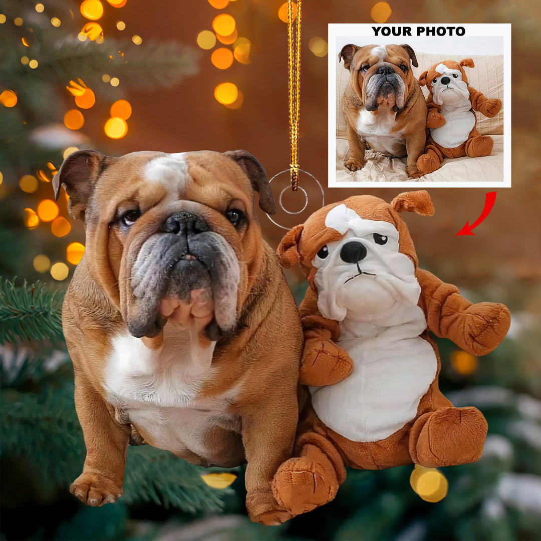 Bulky Twins - Personalized Photo Mica Ornament - Gift For Dog Lovers, Pet Lovers, Dog Mom, Dog Dad