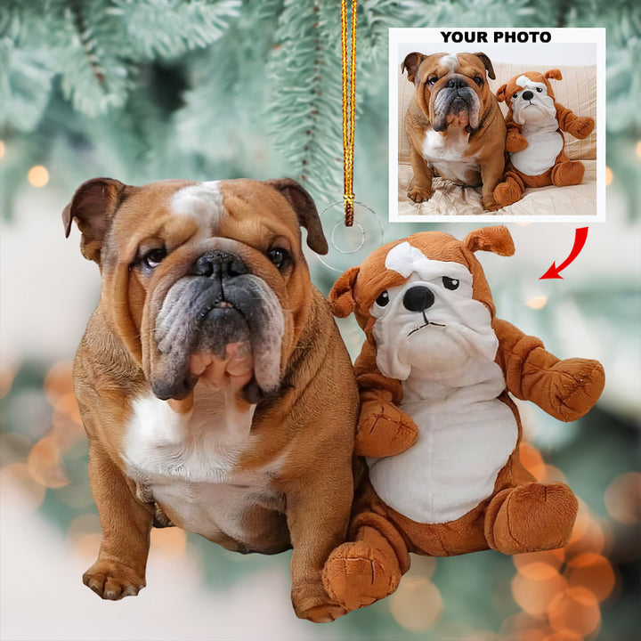 Bulky Twins - Personalized Photo Mica Ornament - Gift For Dog Lovers, Pet Lovers, Dog Mom, Dog Dad