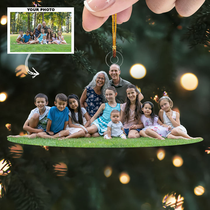 Family Harmony - Personalized Photo Mica Ornament - Christmas Gift For Family, Family Members