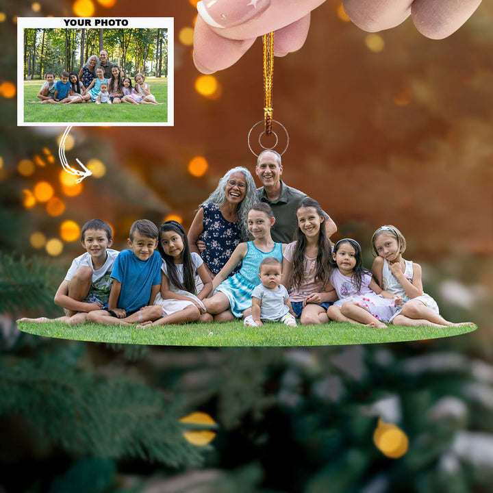 Family Harmony - Personalized Photo Mica Ornament - Christmas Gift For Family, Family Members