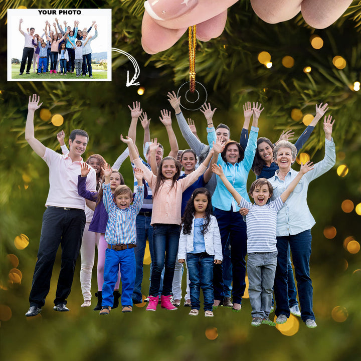 Generation Of Joy - Personalized Photo Mica Ornament - Christmas Gift For Family, Family Members
