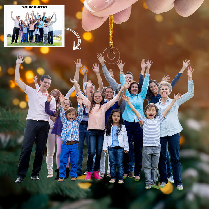 Generation Of Joy - Personalized Photo Mica Ornament - Christmas Gift For Family, Family Members