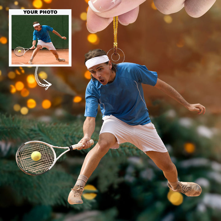 Tennis Player - Personalized Photo Mica Ornament - Christmas Gift For Tennis Players, Tennis Lovers