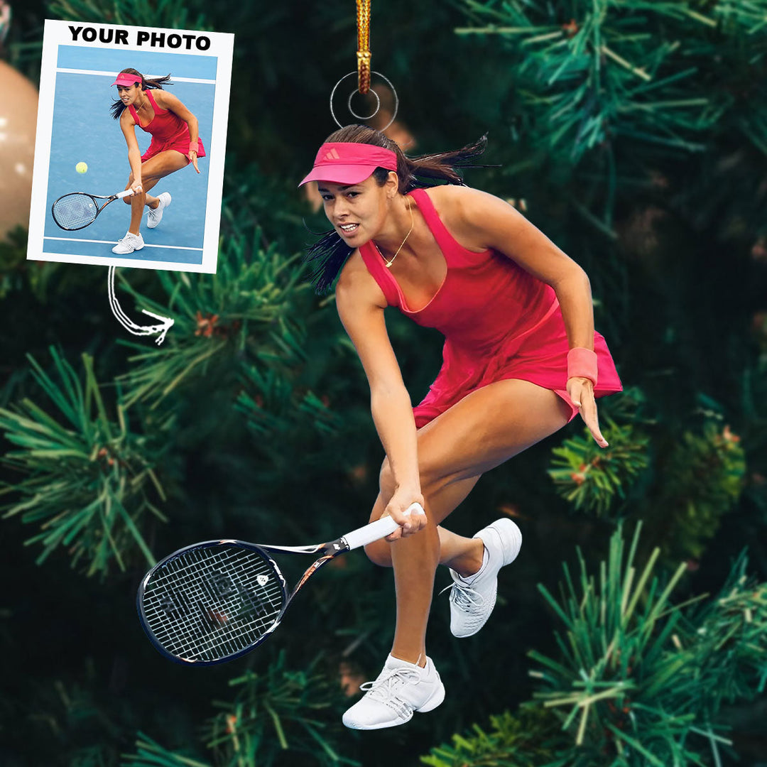 Swing Queen - Personalized Photo Mica Ornament - Christmas Gift For Tennis Players, Tennis Lovers
