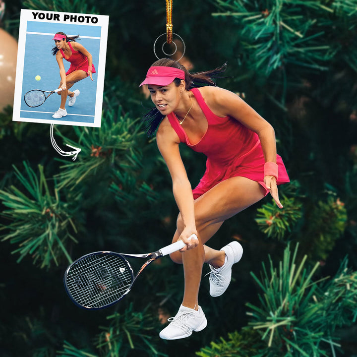 Swing Queen - Personalized Photo Mica Ornament - Christmas Gift For Tennis Players, Tennis Lovers