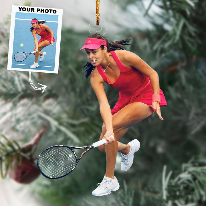 Swing Queen - Personalized Photo Mica Ornament - Christmas Gift For Tennis Players, Tennis Lovers