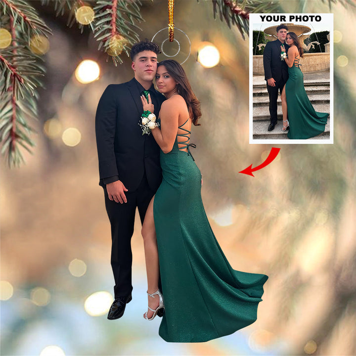 Pure Romance - Personalized Photo Mica Ornament - Christmas Gift For Couple Members, Wedding Couple, Wife, Husband