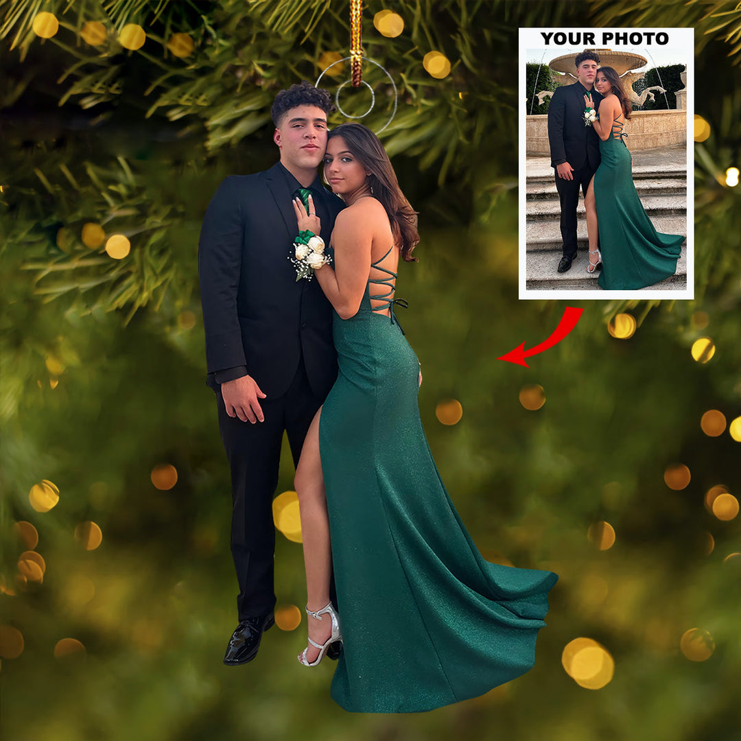 Pure Romance - Personalized Photo Mica Ornament - Christmas Gift For Couple Members, Wedding Couple, Wife, Husband