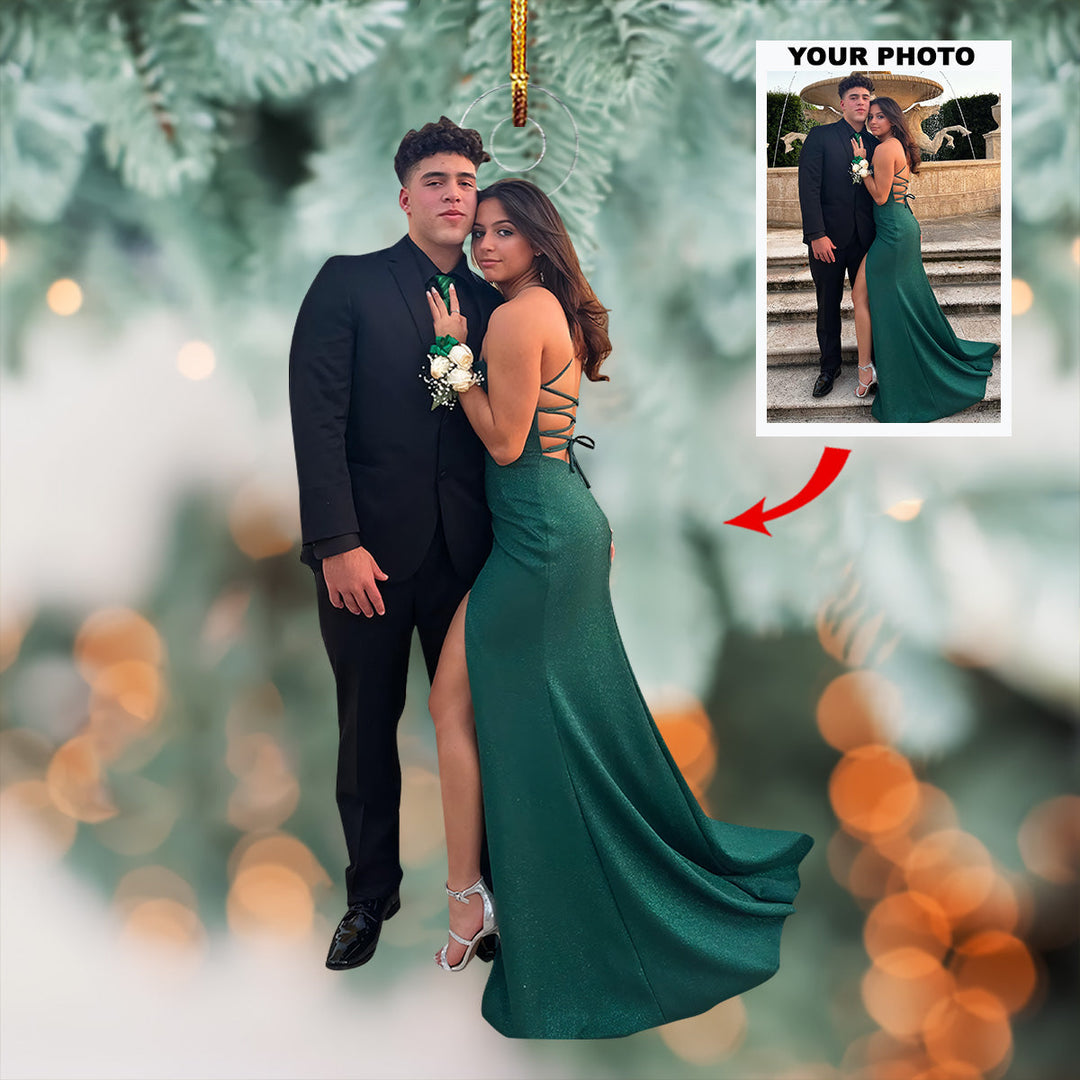 Pure Romance - Personalized Photo Mica Ornament - Christmas Gift For Couple Members, Wedding Couple, Wife, Husband