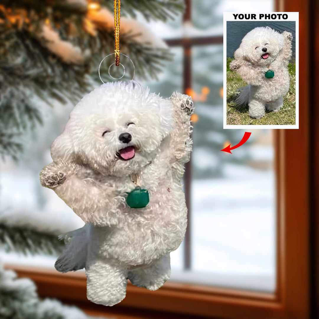 Joyful Cloud - Personalized Photo Mica Ornament - Gift For Dog Lovers, Pet Lovers, Dog Mom, Dog Dad