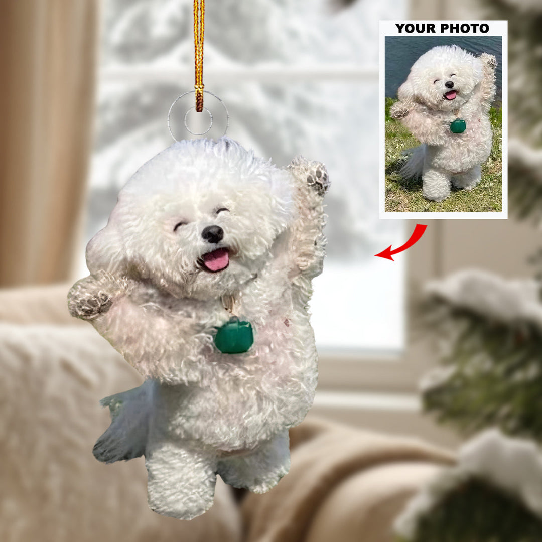 Joyful Cloud - Personalized Photo Mica Ornament - Gift For Dog Lovers, Pet Lovers, Dog Mom, Dog Dad