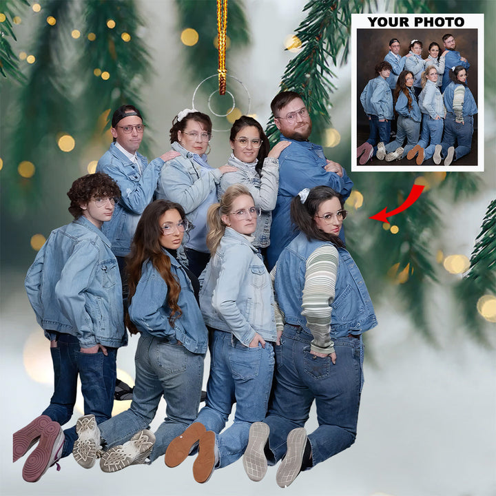 Moments We Treasure - Personalized Photo Mica Ornament - Christmas Gift For Family Members