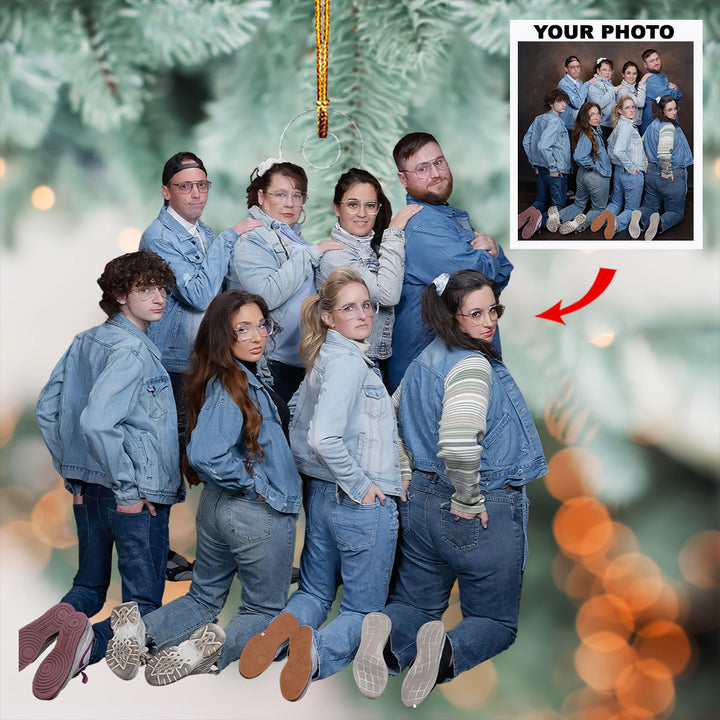 Moments We Treasure - Personalized Photo Mica Ornament - Christmas Gift For Family Members