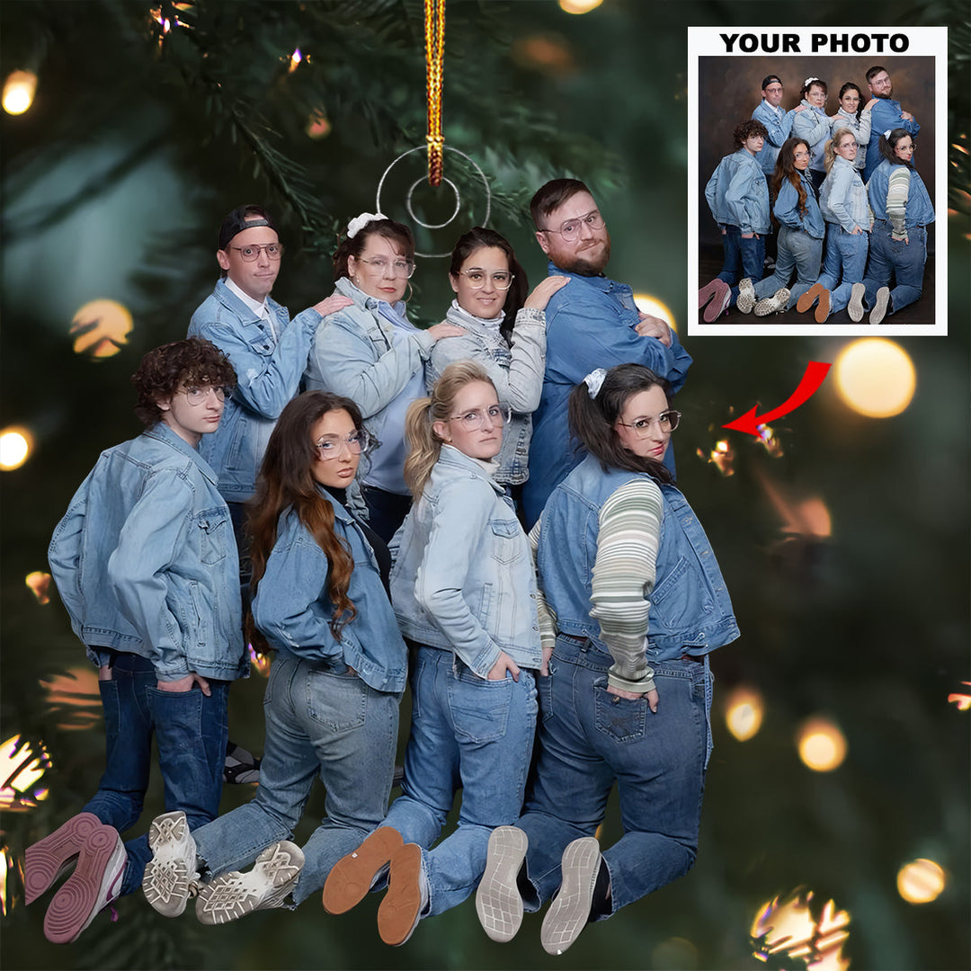 Moments We Treasure - Personalized Photo Mica Ornament - Christmas Gift For Family Members