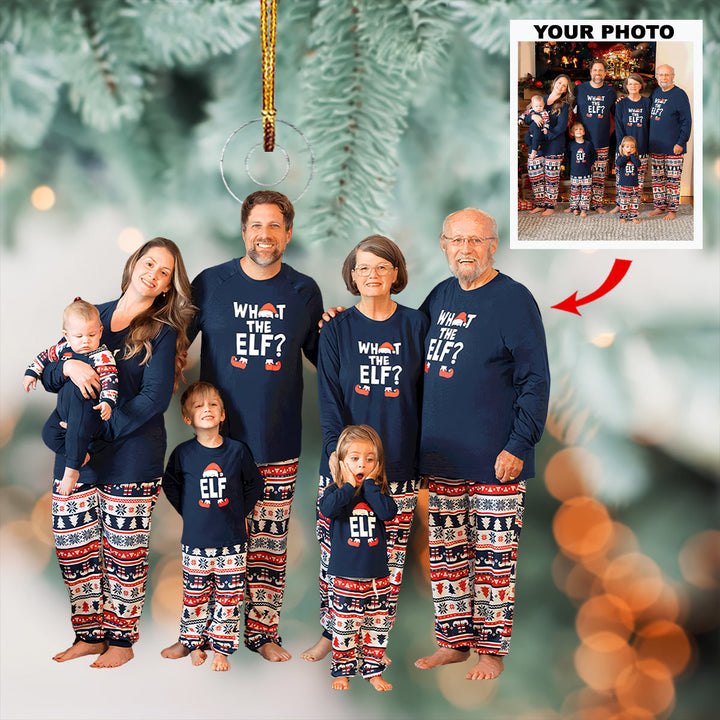 Our Happy Place - Personalized Photo Mica Ornament - Christmas Gift For Family Members