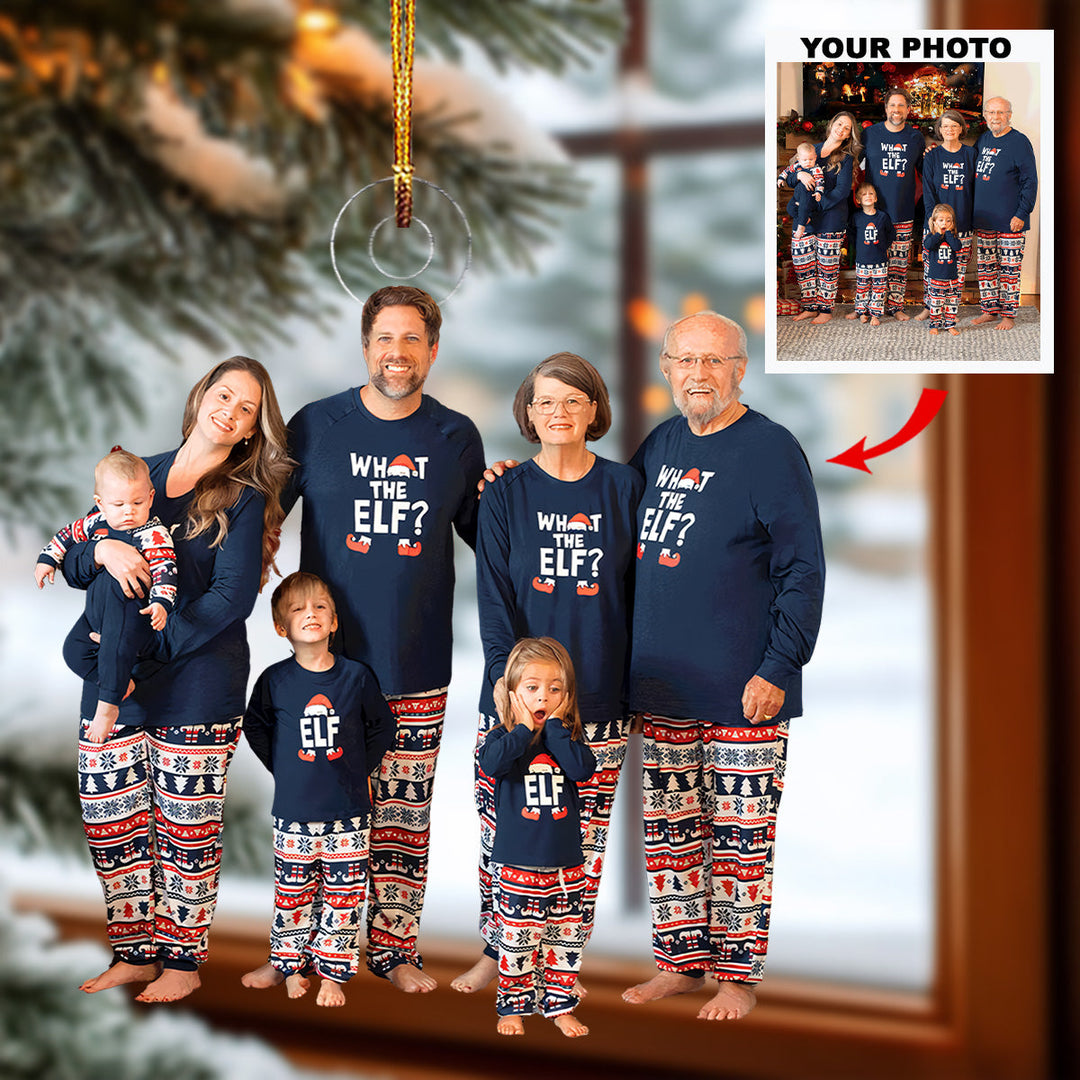 Our Happy Place - Personalized Photo Mica Ornament - Christmas Gift For Family Members