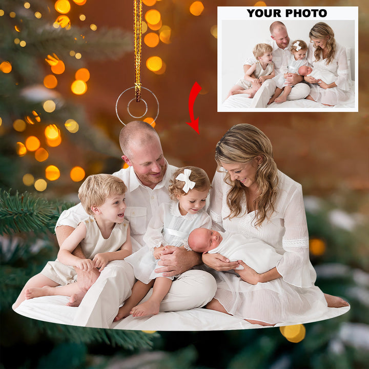 The Love Nest Gallery - Personalized Photo Mica Ornament - Christmas Gift For Family Members