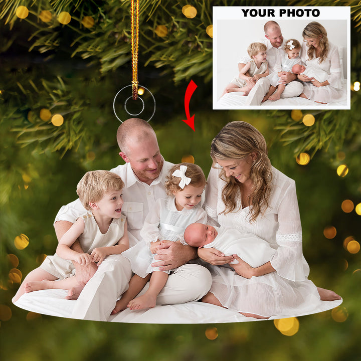 The Love Nest Gallery - Personalized Photo Mica Ornament - Christmas Gift For Family Members