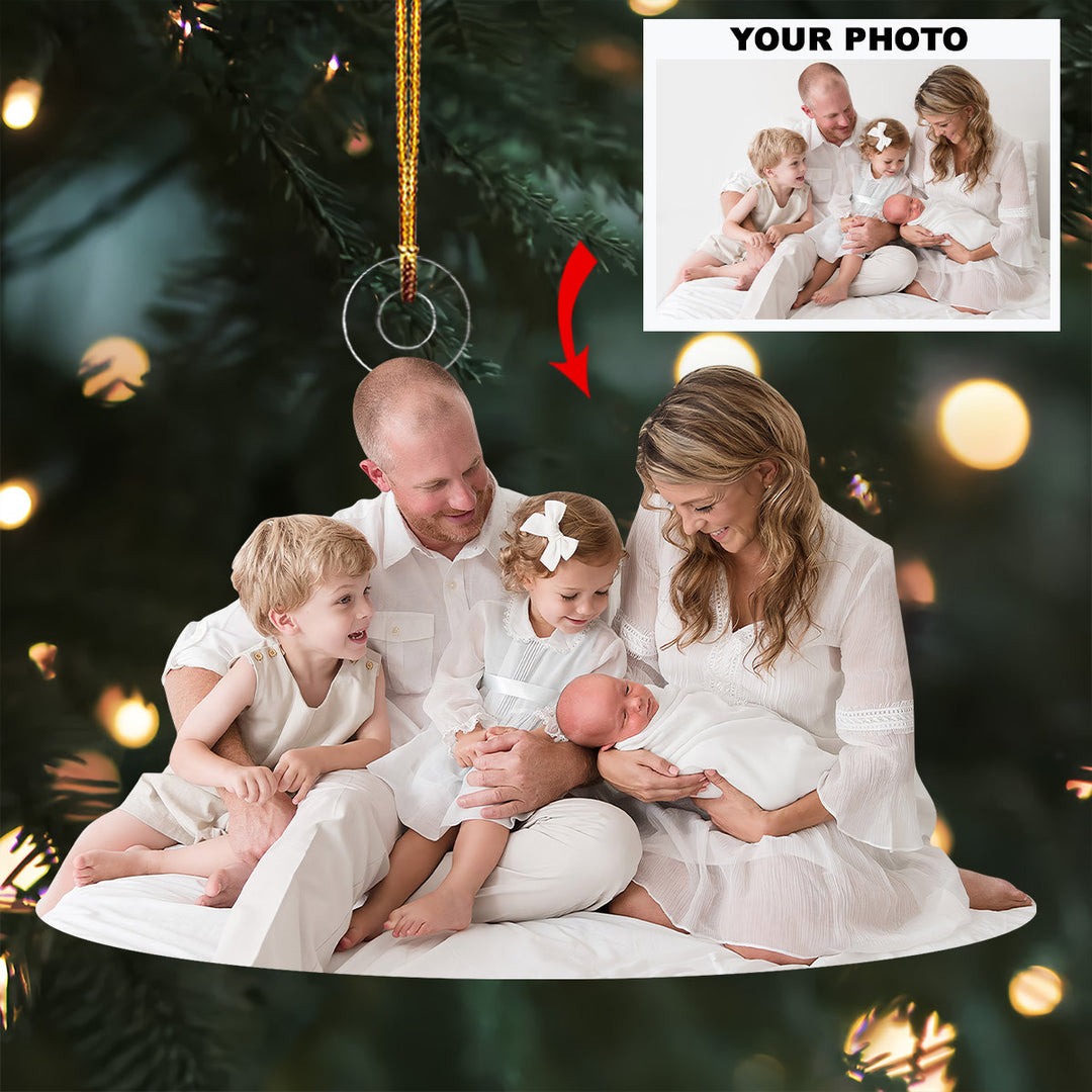 The Love Nest Gallery - Personalized Photo Mica Ornament - Christmas Gift For Family Members