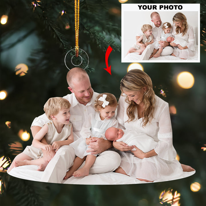 The Love Nest Gallery - Personalized Photo Mica Ornament - Christmas Gift For Family Members