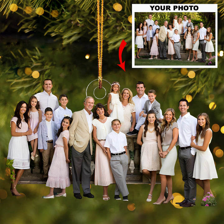 Together Forever Frames - Personalized Photo Mica Ornament - Christmas Gift For Family Members