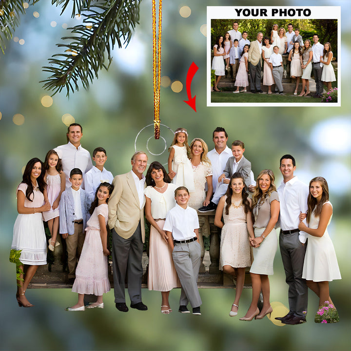 Together Forever Frames - Personalized Photo Mica Ornament - Christmas Gift For Family Members