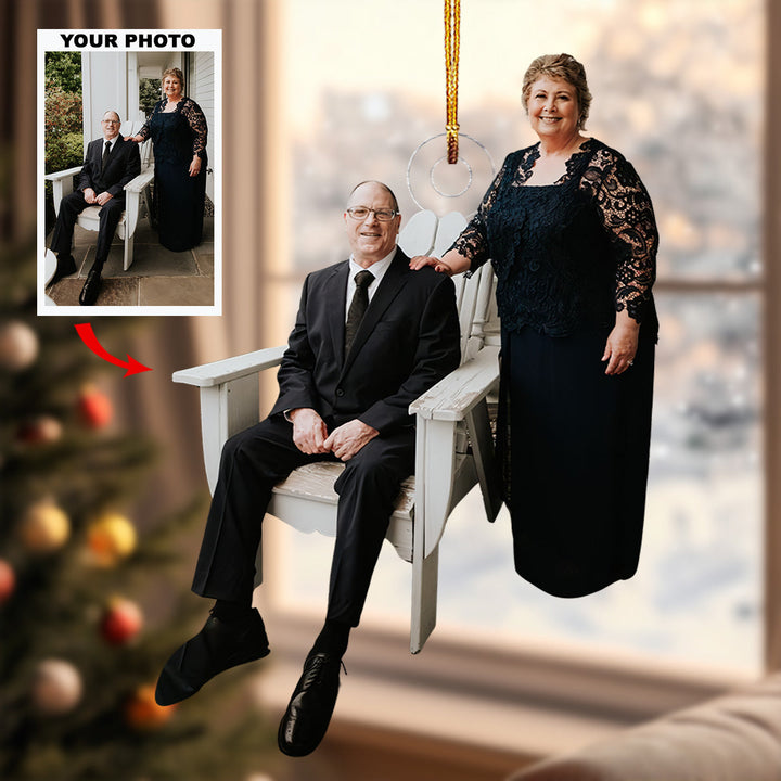 Forever & Always Moments - Personalized Photo Mica Ornament - Christmas Gift For Family Members, Wedding Couple, Wife, Husband